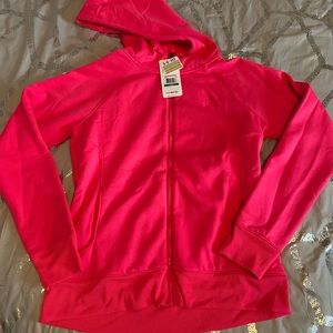 Womens Under Armour zip up hooded sweatshirt. Size large. NWT.